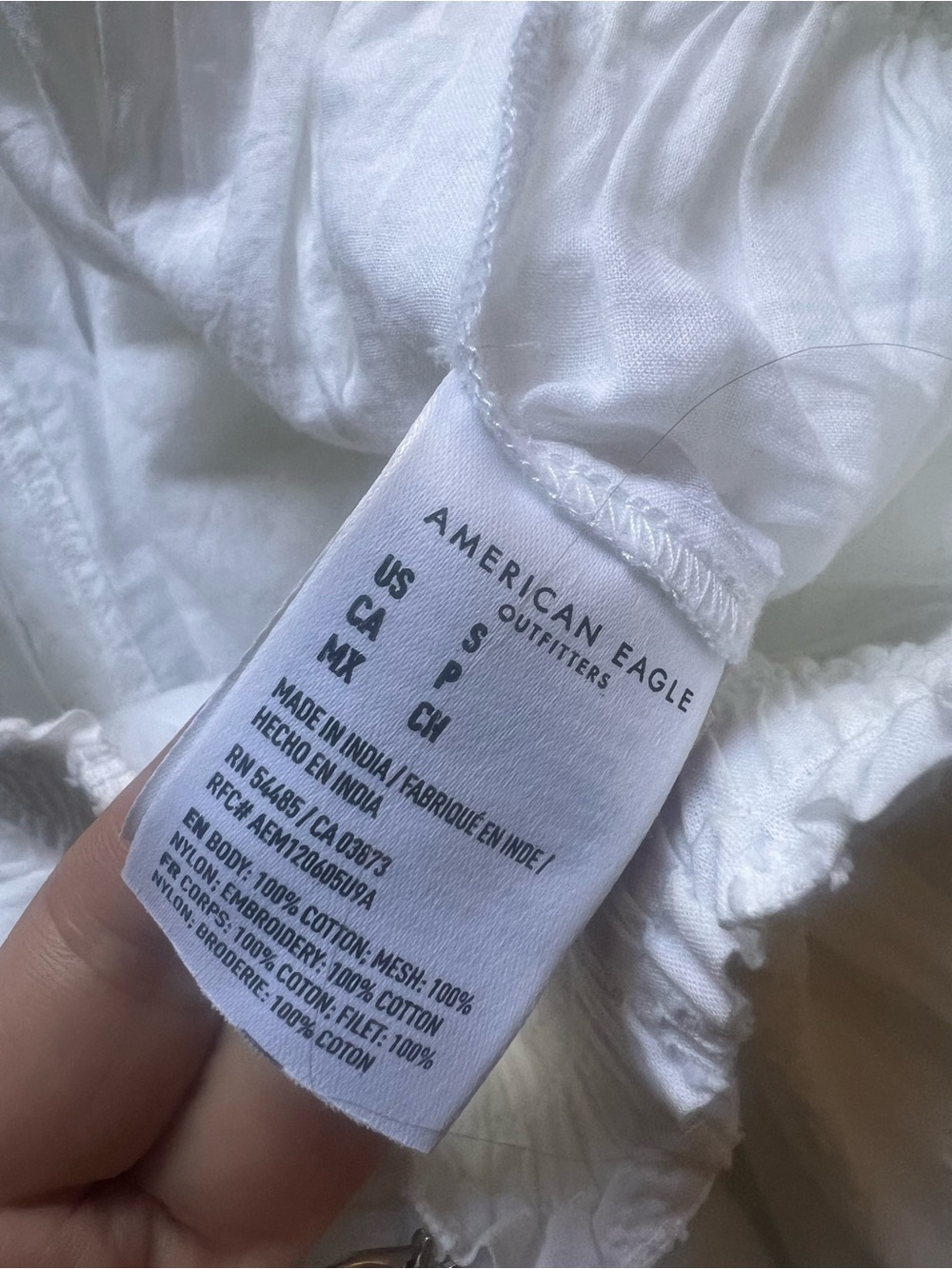 American Eagle Outfitters White Tiered Lace Skater Skirt (small) - Picture 8 of 9